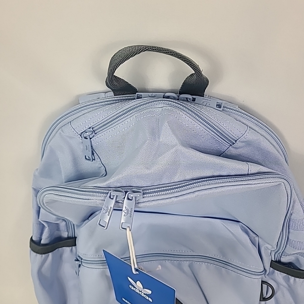 NEW Adidas Originals National 3.0 Backpack GC1192, Blue Dawn/Onix Grey, MSRP $60 - Picture 3 of 7